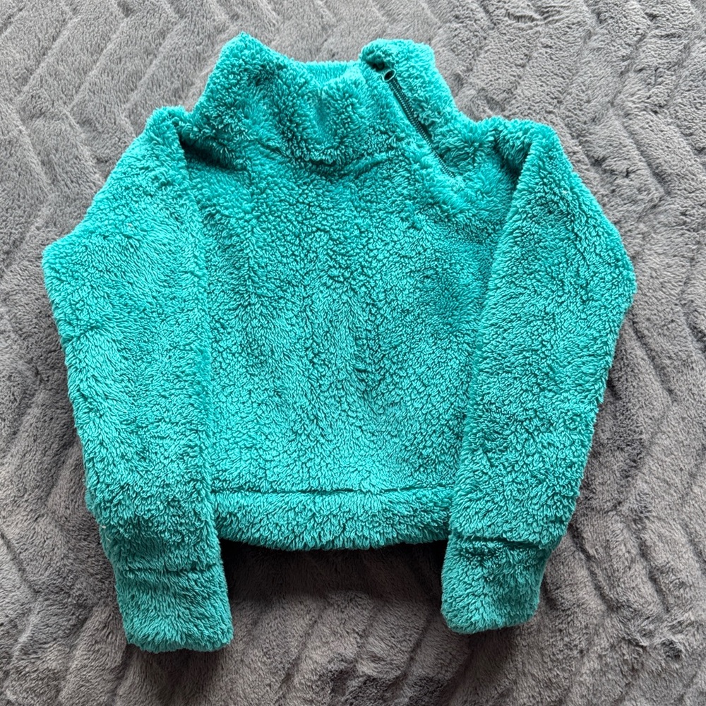 All in Motion Turquoise Cropped Girls Fleece Hoodie